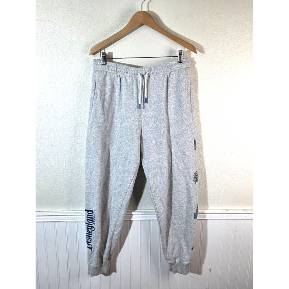 Disneyland Resort Jogger Sweatpants Mens M Gray Graphic Lounge Streetwear